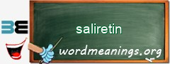 WordMeaning blackboard for saliretin